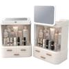 OWOT Makeup Organizer with LED Mirror,Large Capacity Dust And Waterproof Cosmetic Organizer with Drawers for Cosmetic Display,Led upgrade model view 3