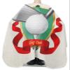 Barber Cape Hair Cut Cape for Men Kids Non-Stick Hair Elastic Neck Simple Golf Sport Theme Beige Salon Cape view 3