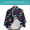 Barber Cape Hair Cut Cape for Men Kids Non-Stick Hair Elastic Neck Cute Outer Space Planets Alien Salon Cape view 4