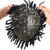 Afro Braids Toupee - Human Hair Units for Black Men - Crochet Braids, Dreadlock Locs - 8x10#1B Off Black view 3