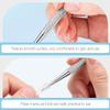 Beavorty 4pcs Stainless Steel Cuticle Pusher Nail Dotting Pen Metal Dead Skin Remover for Professional Manicure Pedicure Nail Art Care Tools view 2