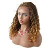 12.5X4.75 Curly Braided Swiss Lace Front Wigs for Women with Baby Hair 18" Hand Made Crochet Hair Curly Ends Box Braided Wig Heat Friendly Kanekalon Synthetic (#1B/27T Black Mix Blonde Color) view 3