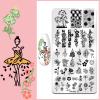 Biutee Nail Stamping Plate Set 12Pcs Nail Art Stamping Plates Nail Stamping Kit Nail Stamper Kit Flower Leaves Animal Lace Star Christmas Design Nail Stamp Plate view 3