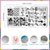 Biutee Nail Stamping Plate Set 12Pcs Nail Art Stamping Plates Nail Stamping Kit Nail Stamper Kit Flower Leaves Animal Lace Star Christmas Design Nail Stamp Plate view 4