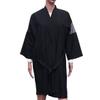 CALLARON Hair Salon Gown for Men and Women Barber Smock Tie Waist Belt Lightweight and Breathable Cutting Cape for Hairdressers Black view 1
