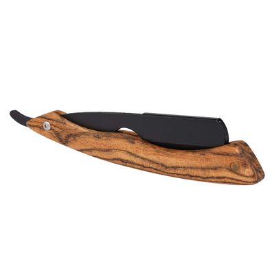 Henniu Straight Razor with Wooden Handle, Beard Care Shaving Razor, Folding Straight Razor Blades, Stainless Steel Shaving Tool