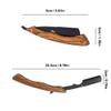 Henniu Straight Razor with Wooden Handle, Beard Care Shaving Razor, Folding Straight Razor Blades, Stainless Steel Shaving Tool view 4