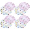 FRCOLOR 8pcs Bath Caps for Women Dots Printed Shower Hair Covers Elastic Design for Hair Reusable Stylish and Comfortable for and view 1