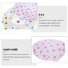 FRCOLOR 8pcs Bath Caps for Women Dots Printed Shower Hair Covers Elastic Design for Hair Reusable Stylish and Comfortable for and view 2