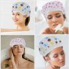 FRCOLOR 8pcs Bath Caps for Women Dots Printed Shower Hair Covers Elastic Design for Hair Reusable Stylish and Comfortable for and view 3