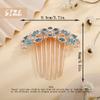 Aimimier Luxury Flower Crystal Hair Combs Rhinestone Inlaid Hair Pins Clips Barrette Bridal Wedding Hair Accessories for Women(Blue) view 2