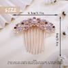 Aimimier Luxury Women Bride Hair Accessories Crystal Hair Combs Rhinestone Hair Pins Hair Clip for Bridesmaid Headpiece(Purple) view 2