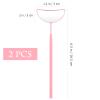 Beaupretty 2pcs Handheld Eyelash Extension Mirrors Half-Moon Design Non-Slip Handle for Easy Viewing Portable Eyelash Supplies for Lash Grafting and Application view 2