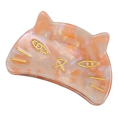 Cute Cat Head Hair Clips,Cellulose Acetate Hair Clips,Small Claw Clips for Girl,Hair Accessories,S7