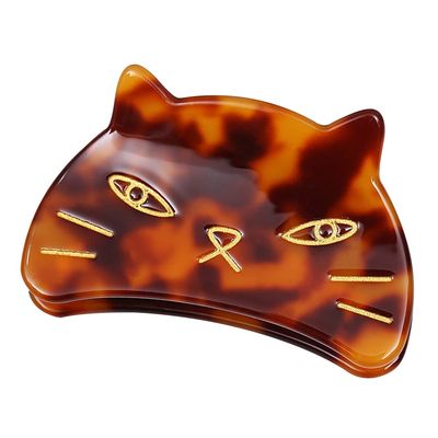Cute Cat Head Hair Clips,Cellulose Acetate Hair Clips,Small Claw Clips for Girl,Hair Accessories,S3