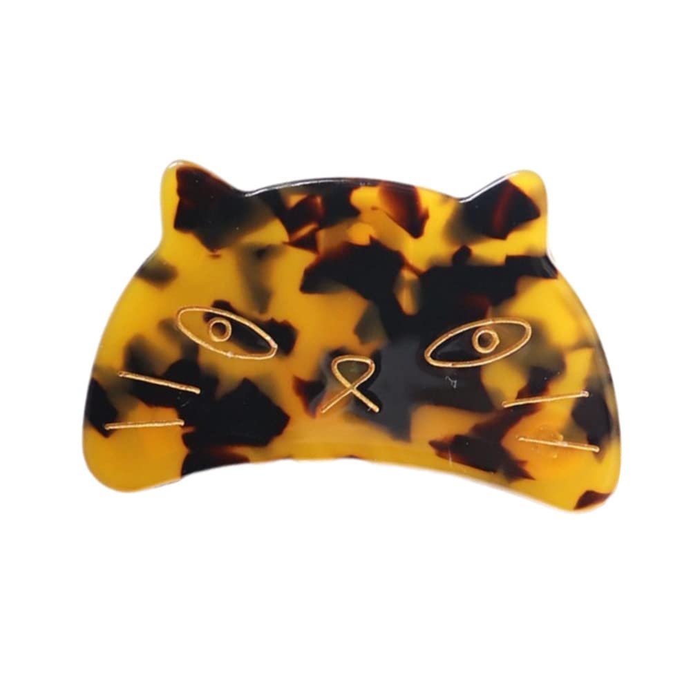 Cute Cat Head Hair Clips,Cellulose Acetate Hair Clips,Small Claw Clips for Girl,Hair Accessories,S10