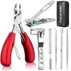 Podiatrist Toenail Clippers for Seniors Thick Toenails, Professional Pedicure Tools Kit, Toe Nail Clippers Adult Thick Nails Long Handle, Ingrown Toenail Tool Removal Kit for Seniors, Men, Pedicure view 1