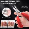 Podiatrist Toenail Clippers for Seniors Thick Toenails, Professional Pedicure Tools Kit, Toe Nail Clippers Adult Thick Nails Long Handle, Ingrown Toenail Tool Removal Kit for Seniors, Men, Pedicure view 3