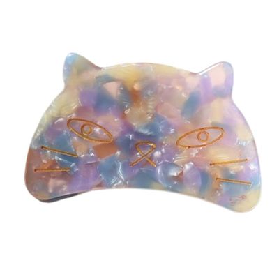 Cute Cat Head Hair Clips,Cellulose Acetate Hair Clips,Small Claw Clips for Girl,Hair Accessories,S11