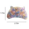 Cute Cat Head Hair Clips,Cellulose Acetate Hair Clips,Small Claw Clips for Girl,Hair Accessories,S11 view 2