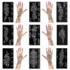 Mzstgh Henna Tattoo Stencils kit,Temporary Tattoos Stencils Reusable Henna Tattoo kit for Hand Forearm Airbrush Tattooing Template, Indian Temporary Tattoo Stickers view 1