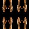 Mzstgh Henna Tattoo Stencils kit,Temporary Tattoos Stencils Reusable Henna Tattoo kit for Hand Forearm Airbrush Tattooing Template, Indian Temporary Tattoo Stickers view 3