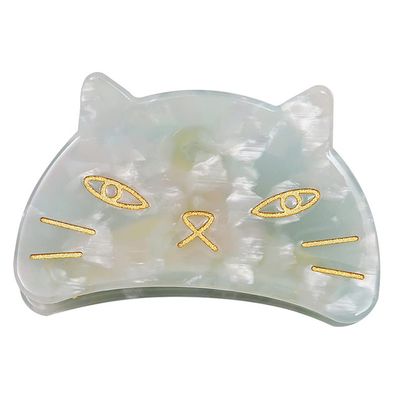 Cute Cat Head Hair Clips,Cellulose Acetate Hair Clips,Small Claw Clips for Girl,Hair Accessories,S8