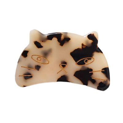 Cute Cat Head Hair Clips,Cellulose Acetate Hair Clips,Small Claw Clips for Girl,Hair Accessories,S9