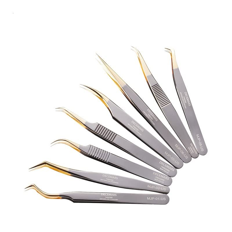 DeceMars Eyelash Extensions Tweezers for Lash Artists (MJP-04-US)