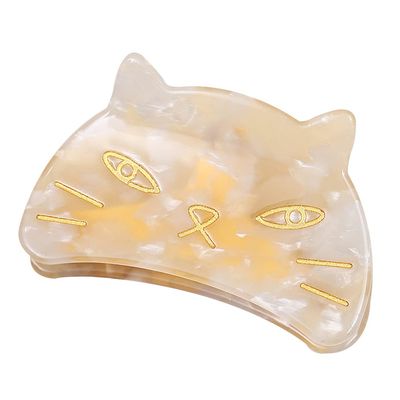 Cute Cat Head Hair Clips,Cellulose Acetate Hair Clips,Small Claw Clips for Girl,Hair Accessories,S6