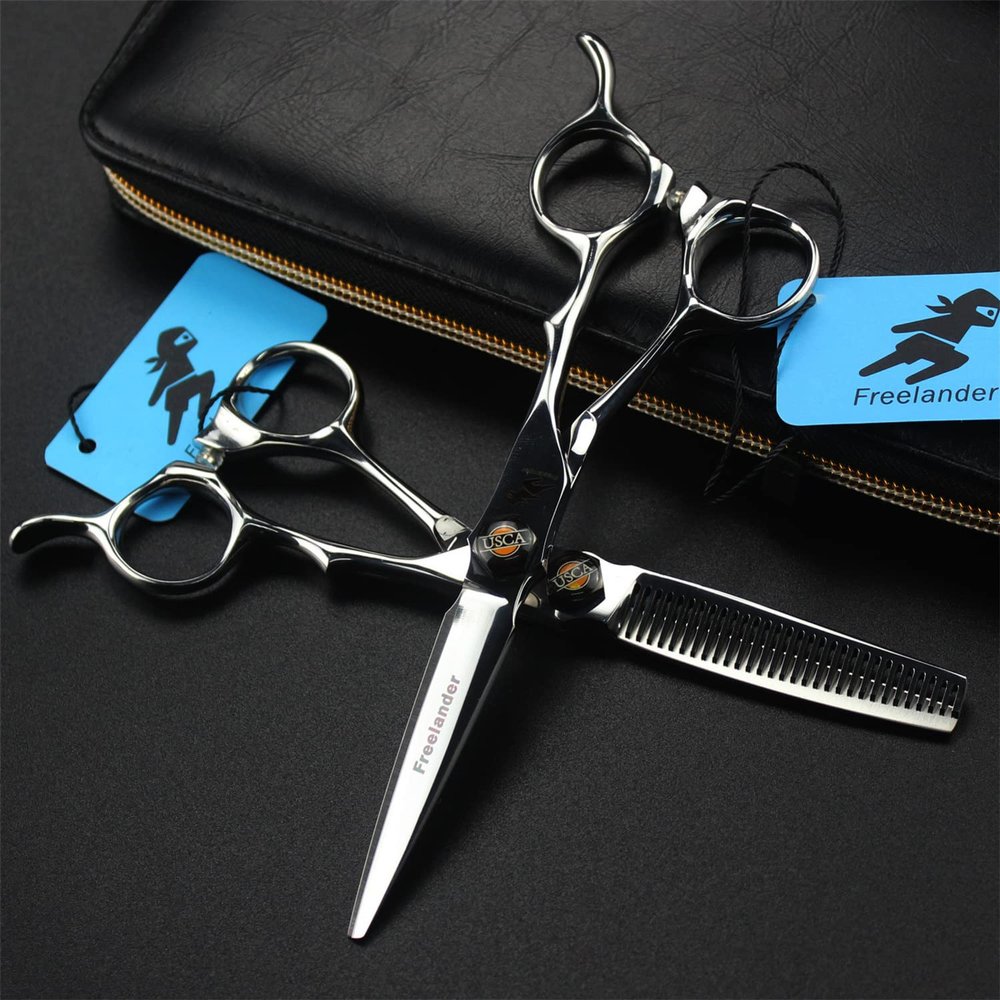 6.0 Inch Barber Salon Hairdressing Shears Hair Cutting Scissor Set, Hair Cutting Scissors Setprofessional Barber Shears Kit Tools, Sharp And Durable, for Barber And Home Use