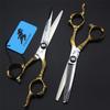 6.0 Inch Hair Cutting Scissor Set, 440C Stainless Steel Hair Cutting Scissors, Setprofessional Barber Shears Kit Tools, Sharp And Durable, Free Leather Bags, for The Salon Only view 2