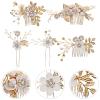 1 Set Wedding Hair Accessories Crystal Comb Clips Hair Comb Bride Headpieces Wedding Hair Accessories for Bride and Bridesmaids view 4