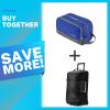 Gonex Travel Toiletry Bag for Men, Nylon Shaving Bag, Blue Rolling Duffle Bag with Wheels, 70L Roller Duffel Bag 25 inch,Black view 1
