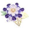 MIAO WU Japanese Hair Clip Cherry Blossom Japanese HairPin Kimono Hanfu Flower Hair pin Band Clip Japanese Hair Accessories for Women Girl (Purple) view 2