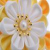 MIAO WU Japanese Hair Clip Cherry Blossom Japanese HairPin Kimono Hanfu Flower Hair pin Band Clip Japanese Hair Accessories for Women Girl (Yellow) view 4