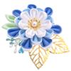 MIAO WU Japanese Hair Clip Cherry Blossom Japanese HairPin Kimono Hanfu Flower Hair pin Band Clip Japanese Hair Accessories for Women Girl (Blue) view 2