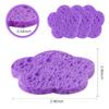 100-Count Facial Sponges Compressed Facial Sponges Natural Facial Cleansing Sponges Pads Cute Flower Shape Exfoliating Sponges for Cleansing Reusable,Best Makeup Gift, Purple view 3
