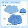 100-Count Facial Sponges Compressed Facial Sponges Natural Facial Cleansing Sponges Pads Cute Flower Shape Exfoliating Sponges for Cleansing Reusable,Best Makeup Gift, Blue view 3