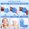 100-Count Facial Sponges Compressed Facial Sponges Natural Facial Cleansing Sponges Pads Cute Flower Shape Exfoliating Sponges for Cleansing Reusable,Best Makeup Gift, Blue view 4