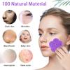Spunspon 50-Count Facial Sponges, Natural, Modern Flower Shape, Purple, Reusable, Exfoliating, Cleansing, Makeup Gift view 4