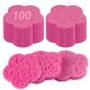 100-Count Facial Sponges Compressed Facial Sponges Natural Facial Cleansing Sponges Pads Cute Flower Shape Exfoliating Sponges for Cleansing Reusable,Best Makeup Gift, Pink view 1