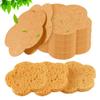 Spunspon 50-Count Facial Sponges, Natural Fiber, Deep Yellow, Reusable, Exfoliating Sponges for Cleansing, Makeup Gift view 1