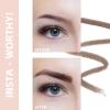 LAVONE Eyebrow Pencil - Makeup Waterproof Brow Pencil with Triangular Tip, Dual-Sided Brow Brush, Precise, Fine Tip, Fills Brows Creates Natural Looking Brow, with Hair Clips - Dark Brown view 3