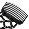 Pistro 2 Pieces Stretchy Magic Combs - Vintage Elastic Double Combs with Wooden Beads for Women Hair Bun Maker view 2