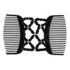 Pistro 2 Pieces Stretchy Magic Combs - Vintage Elastic Double Combs with Wooden Beads for Women Hair Bun Maker view 4