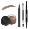 LAVONE Eyebrow Stamp Pencil Kit for Eyebrows, Makeup Brow Stamp Trio Kit with Waterproof Eyebrow Pencil, Eyeliner, Eyebrow Pomade, and Dual-ended Eyebrow Brush - Chocolate view 1