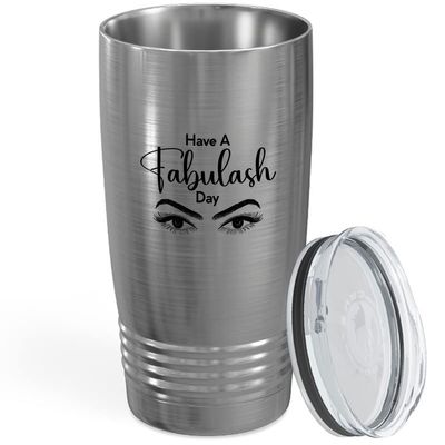 Eyelash Stainless Viking Tumbler 20oz - Have A Fabulash - Beautician Lash Boss Makeup Artists Mascara Hair Extensions Cosmetology Mother Women