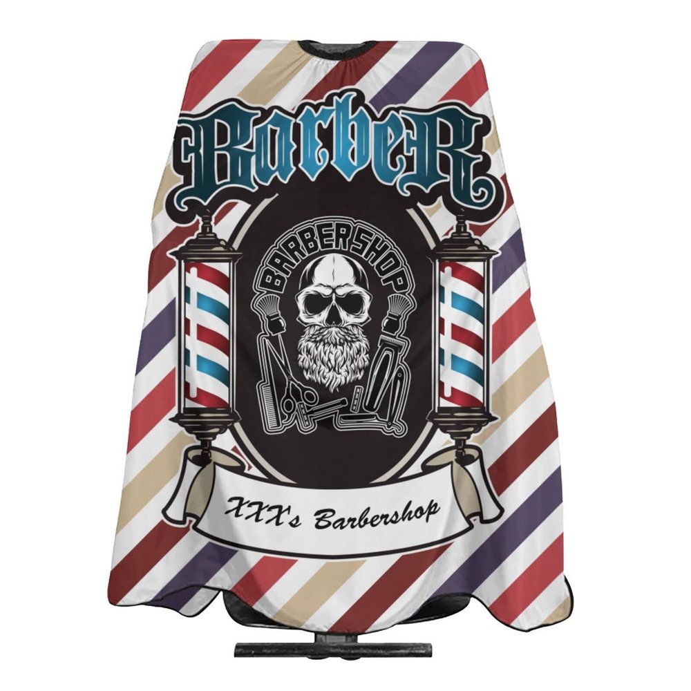 Custom Barber Cape Hairdresser Cape, Add Your Photo Text Logo Personalized Haircuts Shaves Salon Cape for Men, Customized Hair Cutting Cape for Home Salon Barbershop