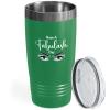 Eyelash Green Viking Tumbler 20oz - Have A Fabulash - Beautician Lash Boss Makeup Artists Mascara Hair Extensions Cosmetology Mother Women view 1